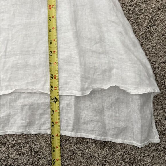 Gigi Moda 100% linen white tank top summer spring Large - Picture 15 of 15